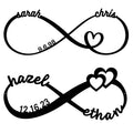 Personalized Infinity Symbol, Metal Love Sign, Metal Wall Art Decor