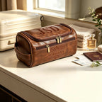 Custom Engraved Leather Dopp Kit | A Meaningful Gift for Him