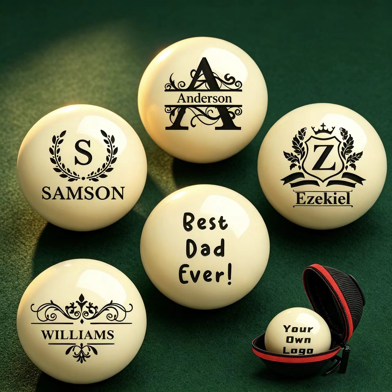 Custom Engraved Billiards Cue Ball | Unique Keepsake Gift for Pool Lovers