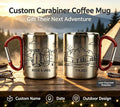 Personalized Carabiner Camping Mug | Unique Adventure Gift for Couples & Outdoor Lovers