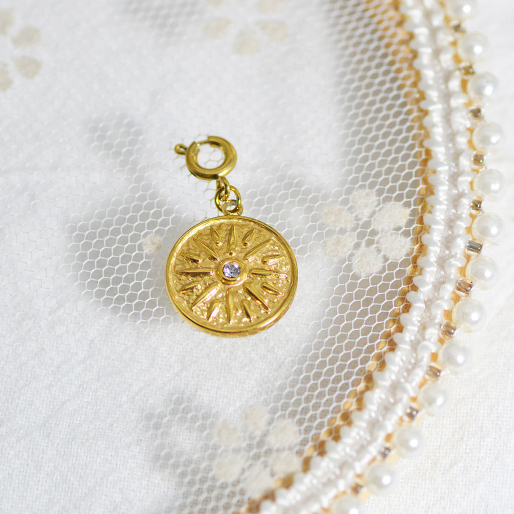 Personalized Gold Charm Necklace, Handmade Necklaces, DIY Ruby Charm Necklace