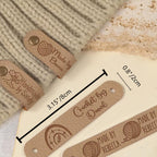 10Pcs Personalized PU Leather Tags