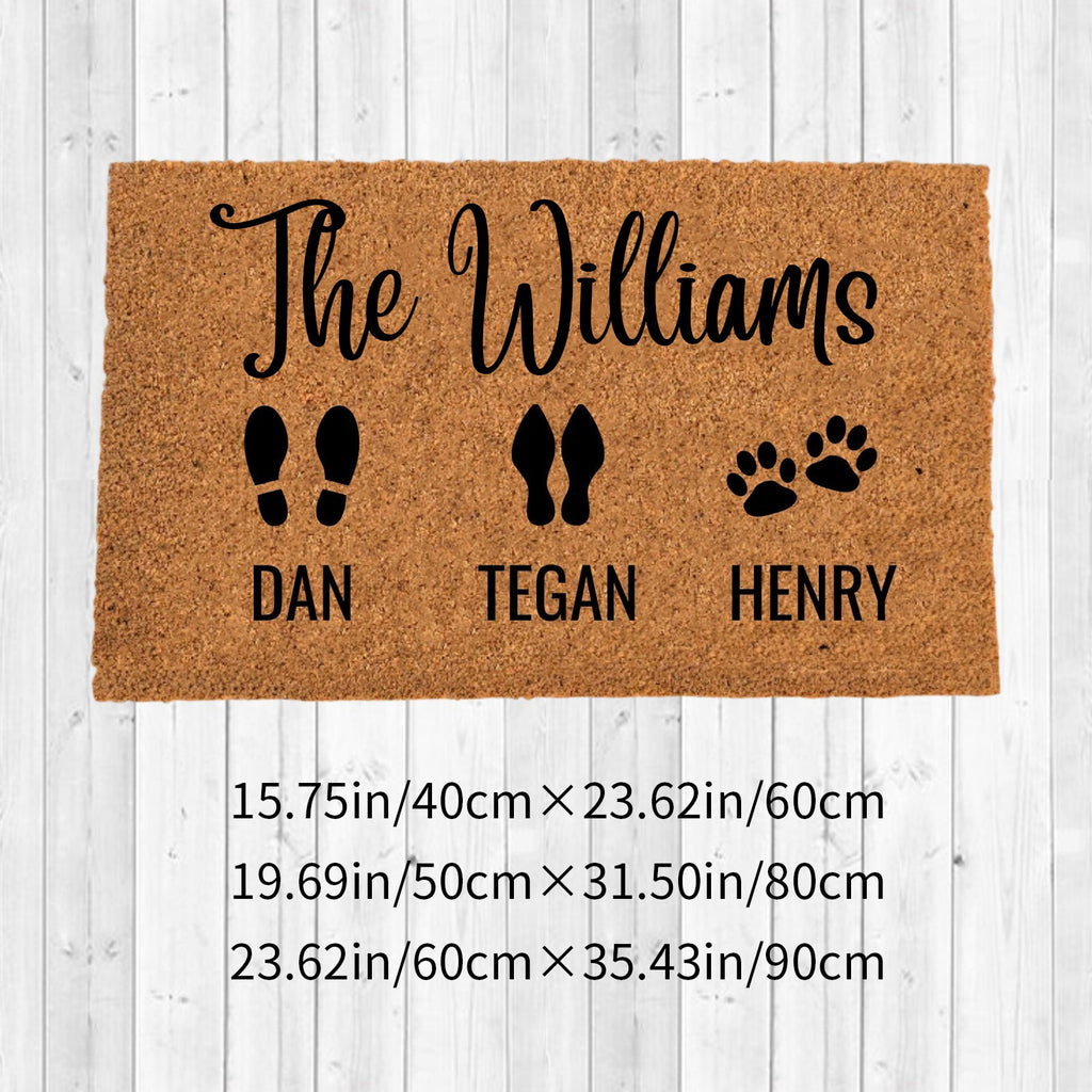 Personalized Family Name Doormats