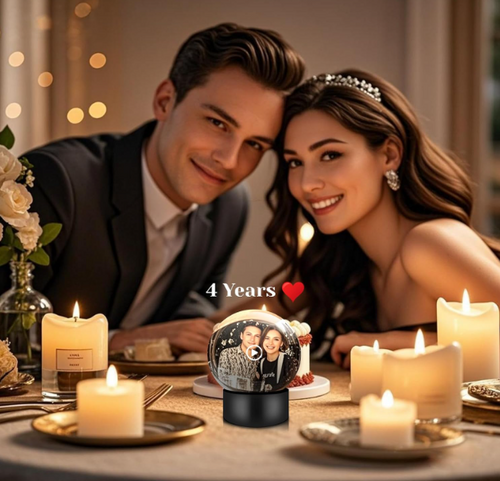Custom Crystal Video Photo Sphere Lamp
