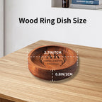 Personalized Initials Ring Dish, Wooden Ring Tray, Anniversary Birthday Gift for Husband