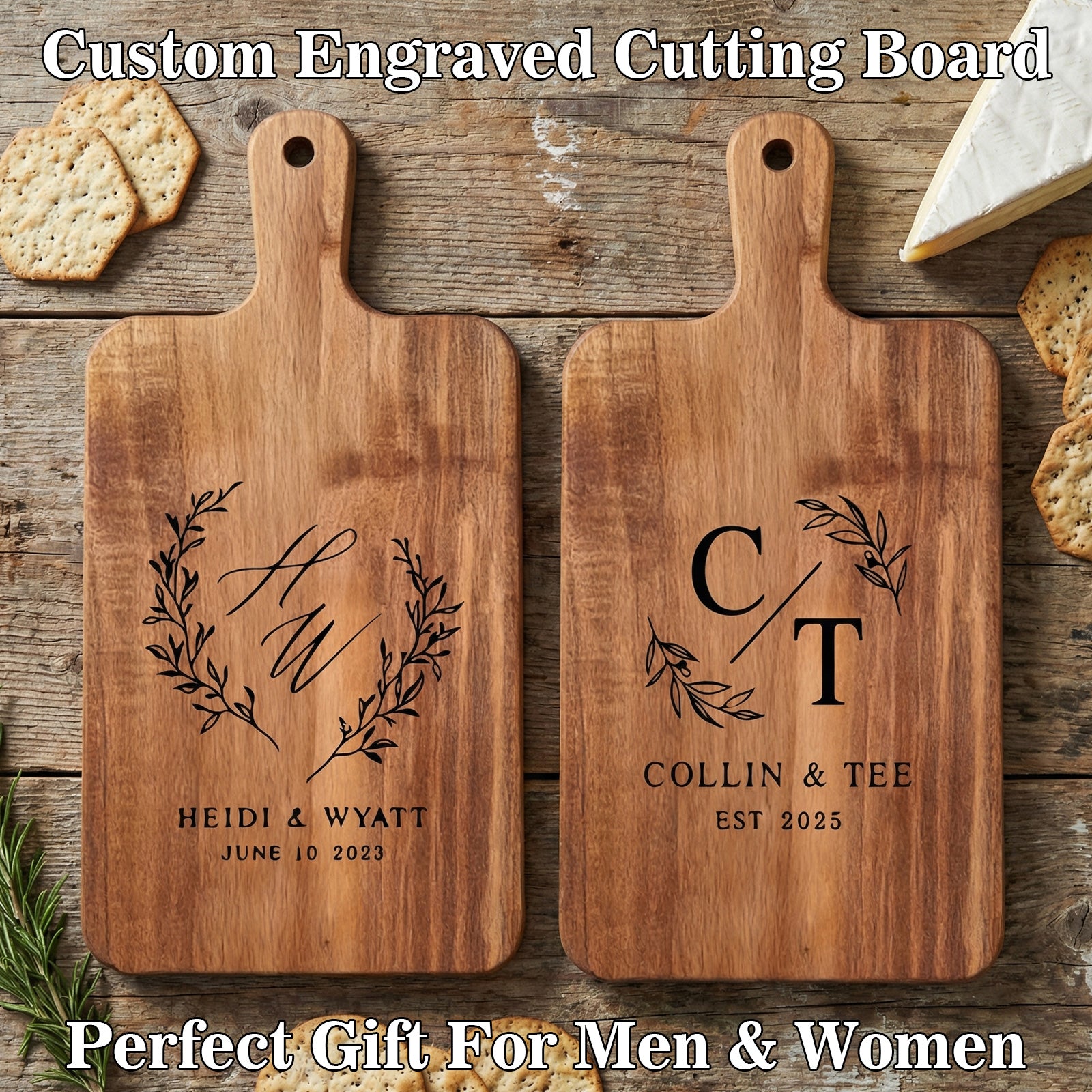 Personalized Acacia Wood Cutting Board