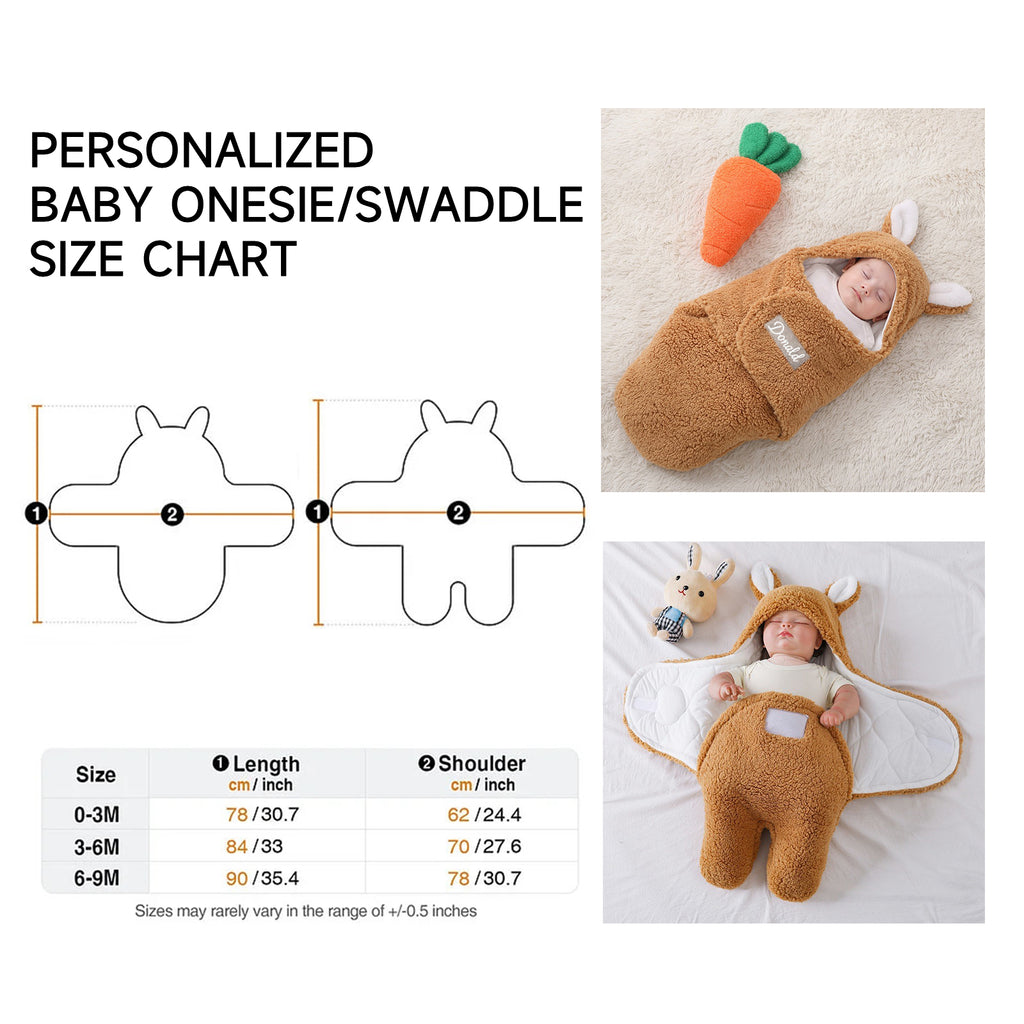 Personalised Embroidered Baby Swaddle Blanket | Meaningful Keepsake Gift for Baby Showers & Easter