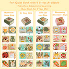Personalized Montessori Felt Busy Book Toddlers Quiet Book with Name Preschool Early Learning Educational Book for Kids Age 2 3 4 5 6 Years Kids Gifts for Birthday Christmas Thanksgiving