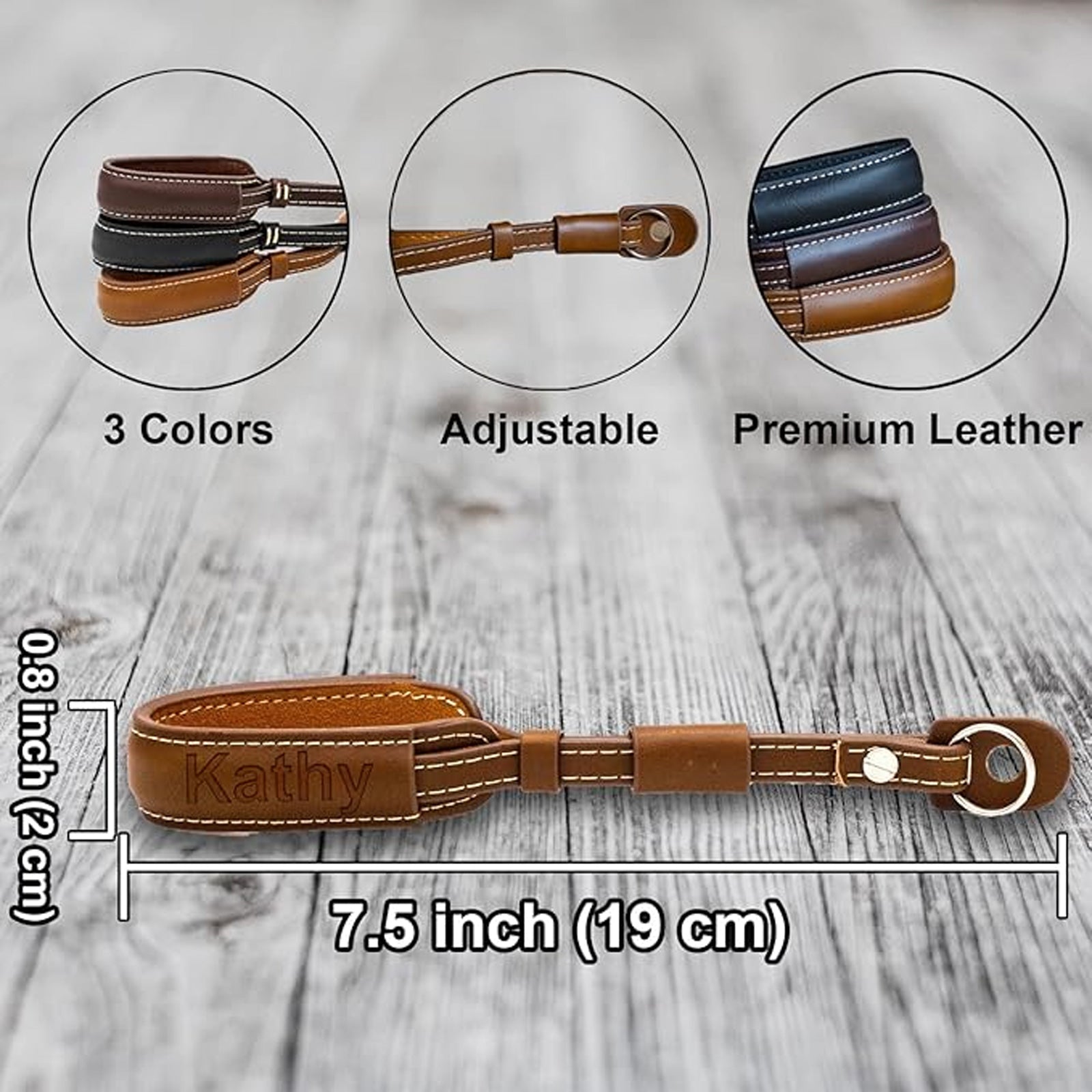 Personalized Leather Camera Wrist Strap Engraved Name/initial Custom Camera Cuff Wrist Strap for Mirrorless Point & Shoot and DSLR Cameras Handmade Camera Accessories Gift for Christmas Birthday
