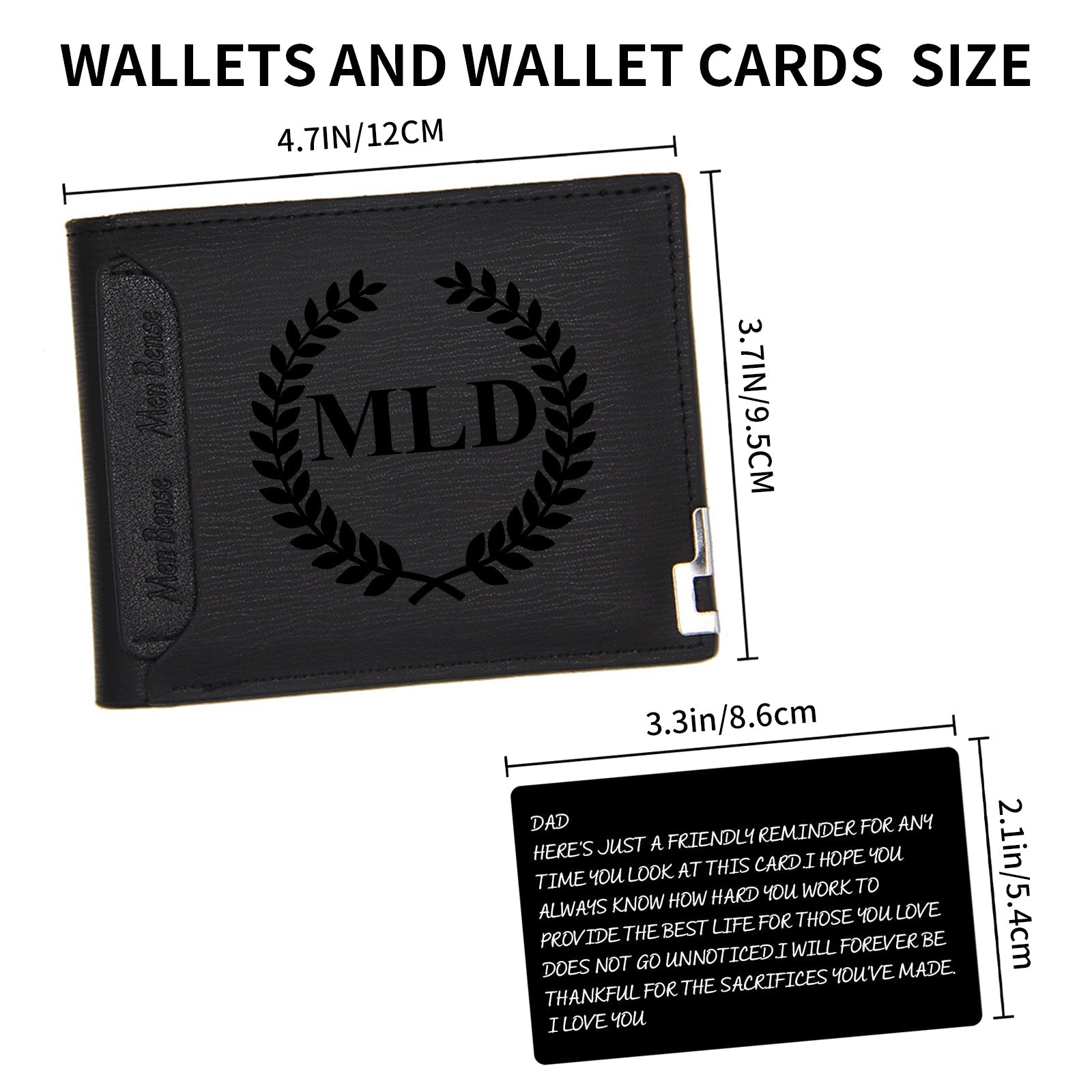 Personalized Mens Wallet, Customized Monogram Wallet for Men, Custom PU Leather Wallet