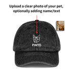 Custom Embroidered Pet Hat Using Pet Photo Personalized Dog Hat