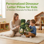 Personalized Dinosaur Letter Plush Pillow | Unique Birthday & Xmas Gift for Dinosaur‑Loving Kids