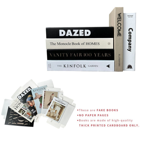 6 Pcs Modern Home Decorative Books, Foldable Faux Decorative Books Home Decor