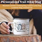 Personalized Carabiner Camping Mug | Unique Adventure Gift for Couples & Outdoor Lovers