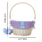 Personalized Easter handmade woven basket