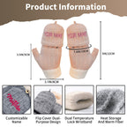 Personalized Winter Fingerless Gloves