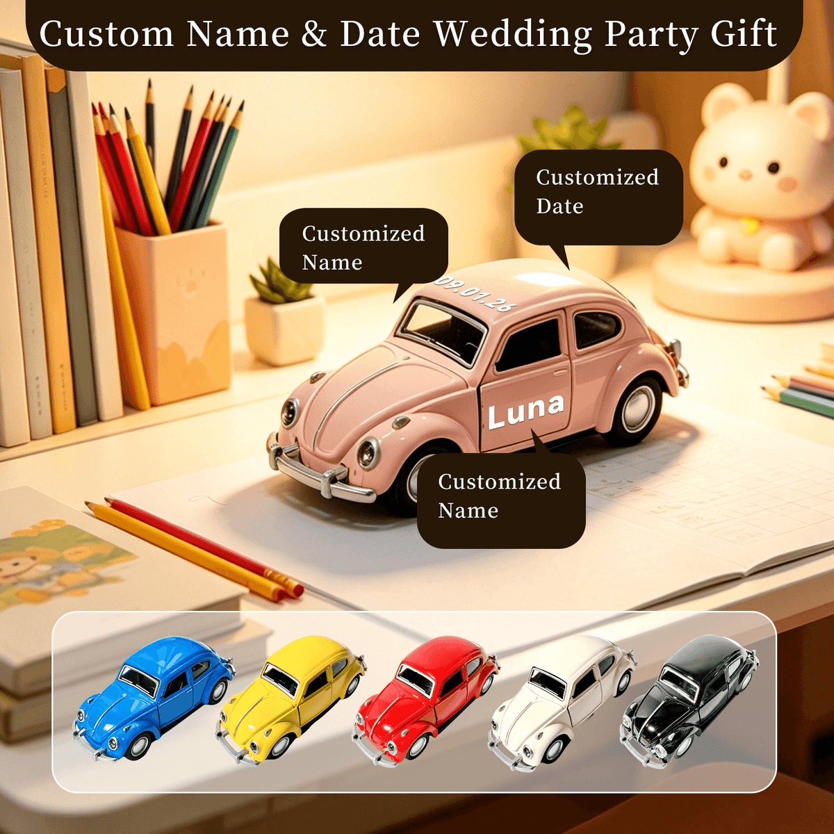 Personalized Mini Vintage Car Model