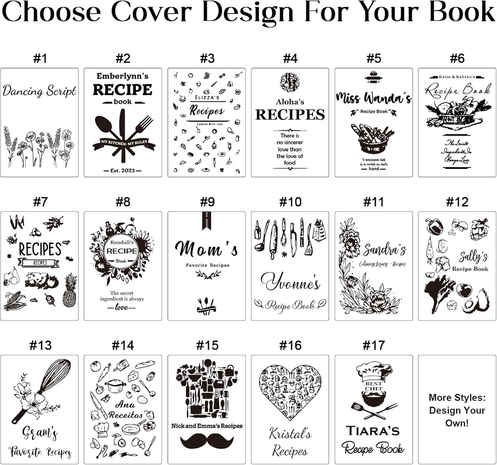 Personalized Recipe Book Handmade