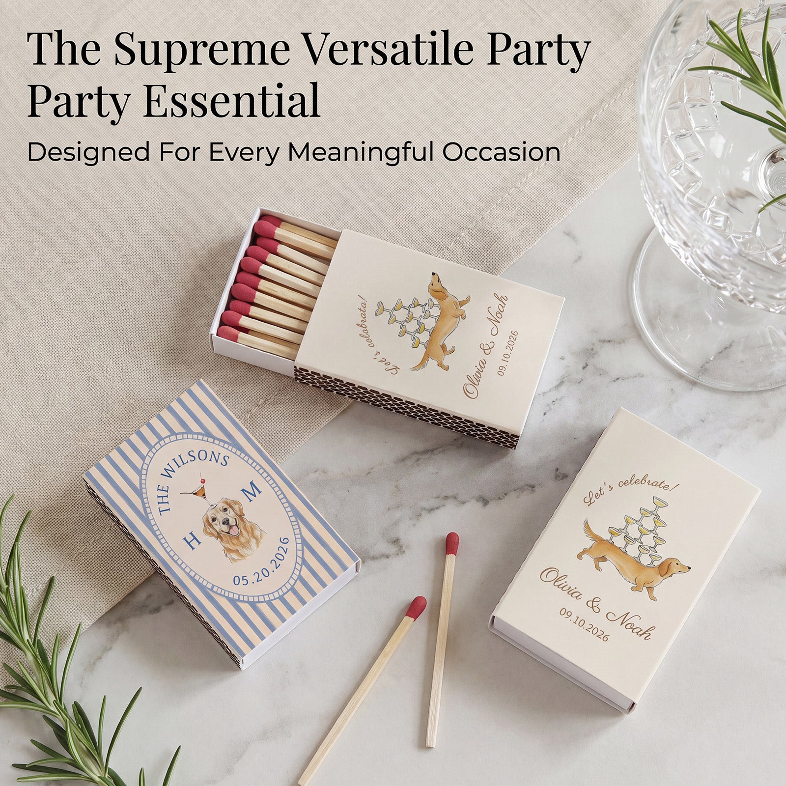 Custom Photo Matchbooks Wedding Party Favors