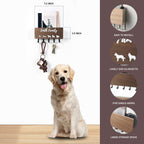 Personalized Wood Key Hooks for Wall Décor, Customized Dog Leash and Key Holder