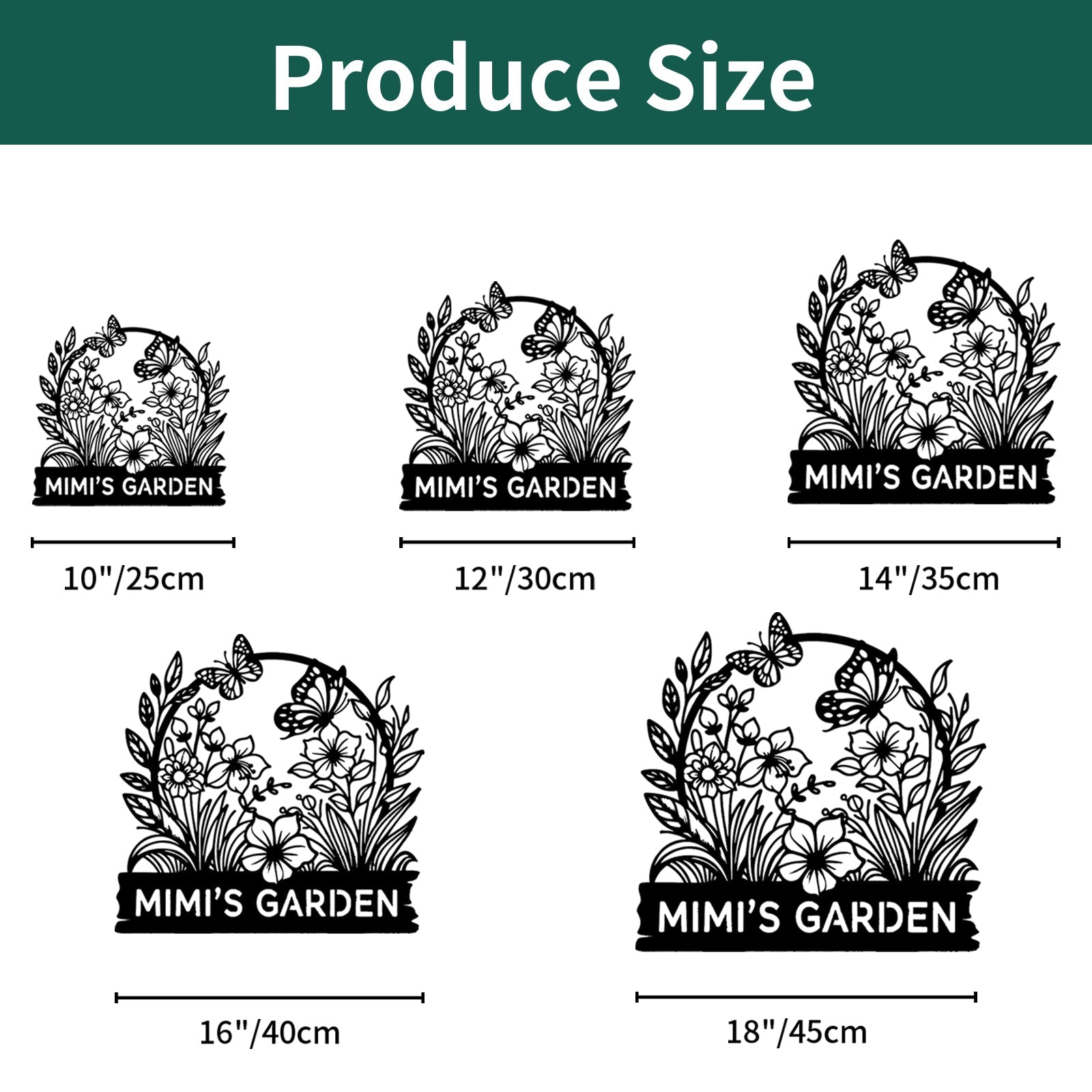 Personalized Garden Metal Sign Decoration