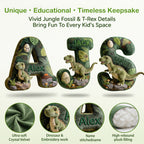 Personalized Dinosaur Letter Plush Pillow | Unique Birthday & Xmas Gift for Dinosaur‑Loving Kids