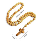 Personalized Wood Rosary with Engraved Name, Customized Wood Cross Rosary