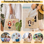 The Signature Character Jute Tote | Custom Name & Cartoon Portrait