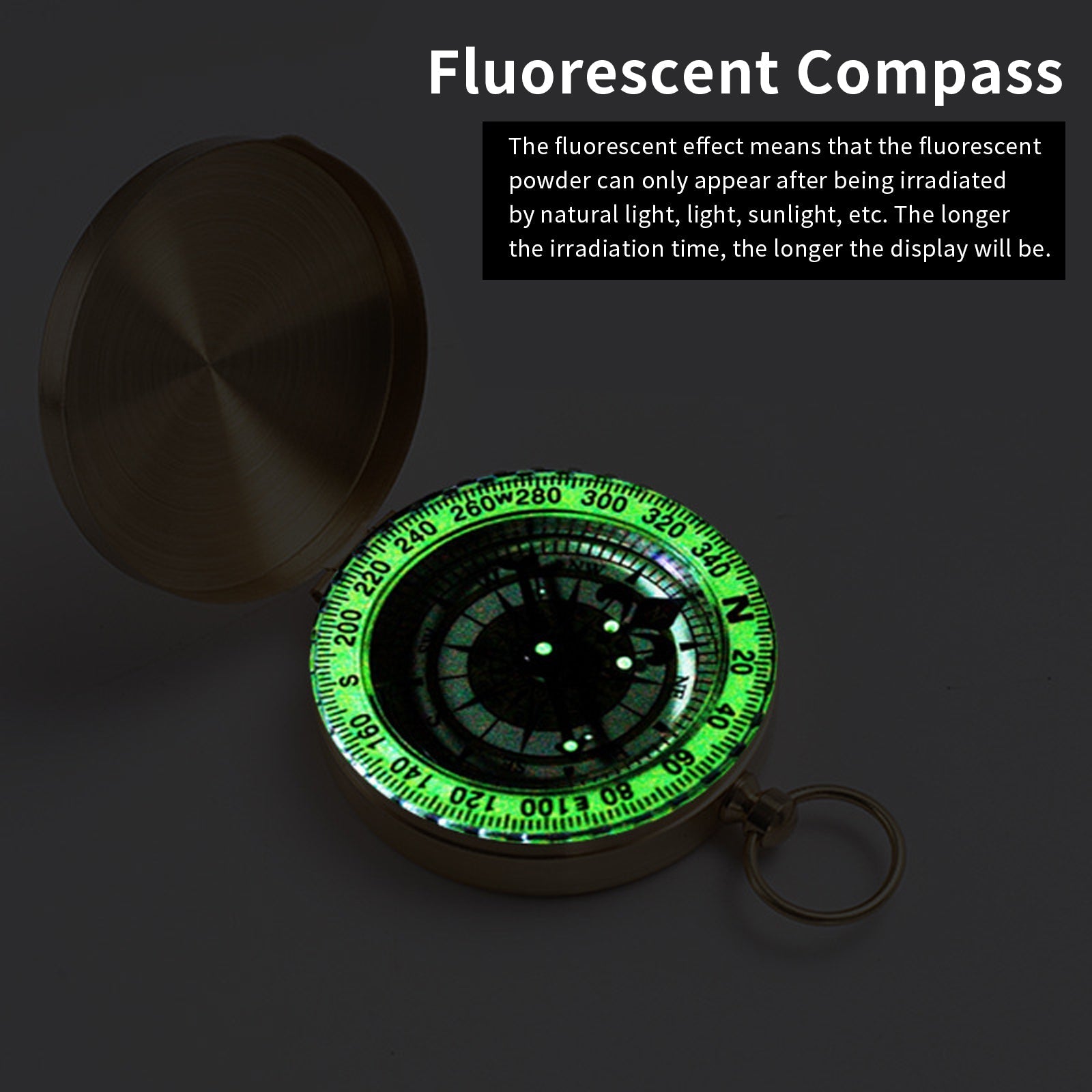 Personalized Engraved Fluorescent Compass