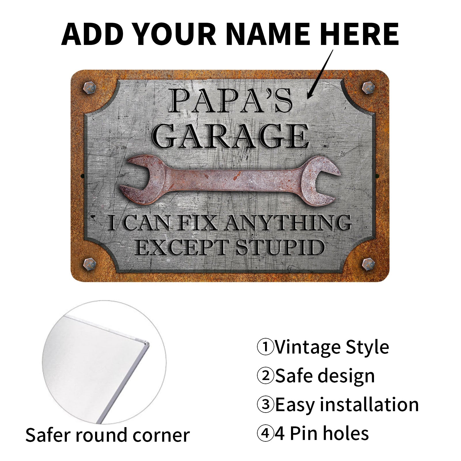 Custom Garage Sign, Personalized Workshop Sign