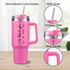 Personalized 40oz Stainless Steel Tumbler, Fit for Car Holder