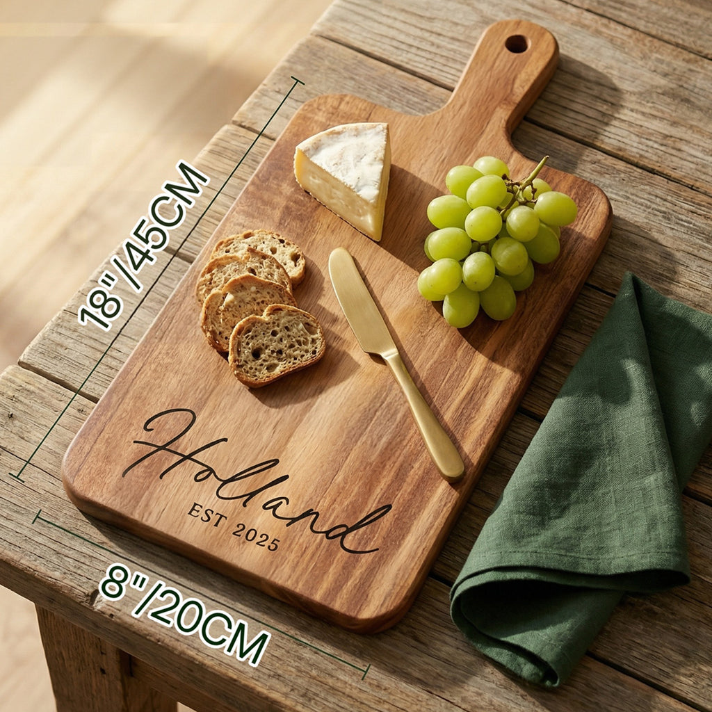Personalized Acacia Wood Cutting Board