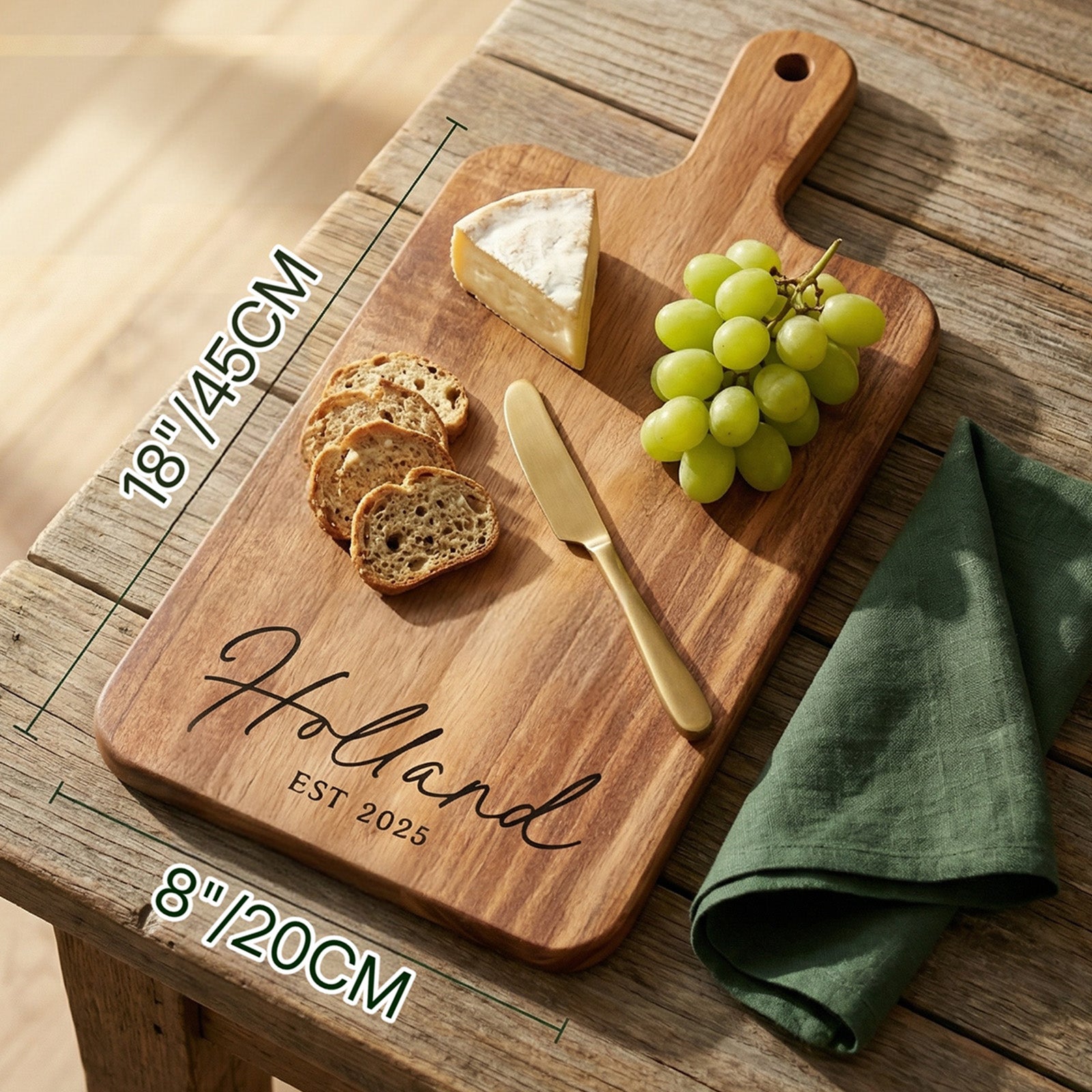 Personalized Acacia Wood Cutting Board