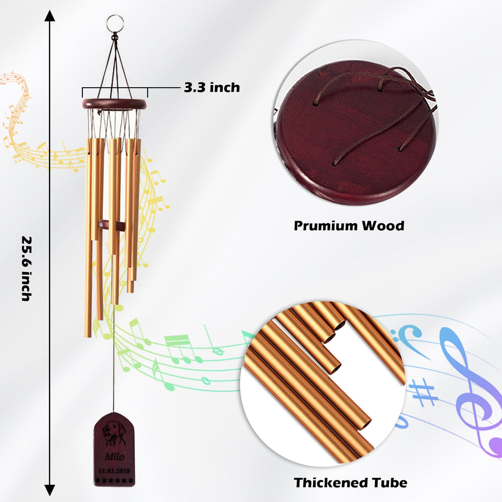 Personalized Dog Memorial Wind Chimes