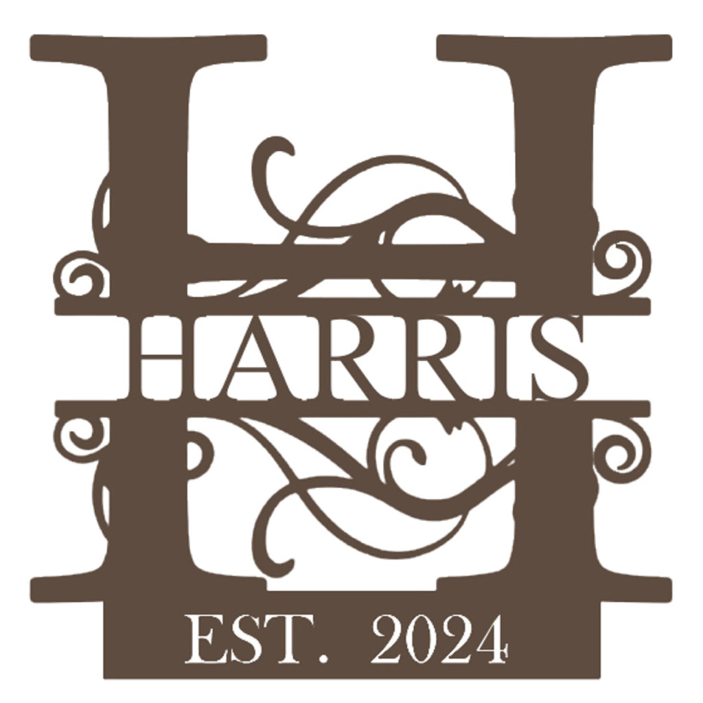 Custom Metal Name Sign | Metal Wall Art | Last Name Sign