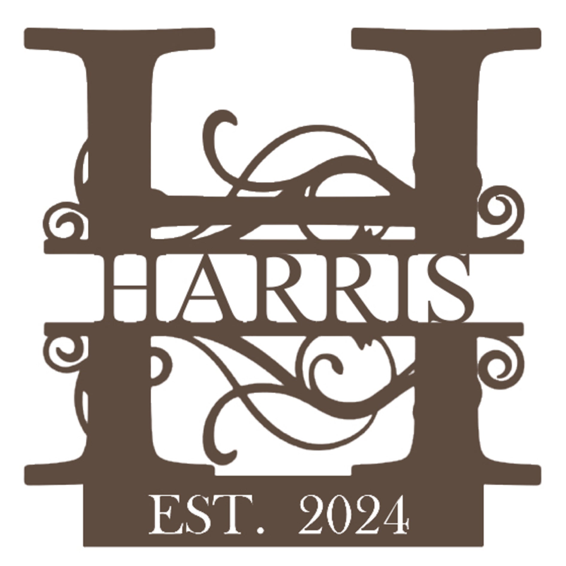 Custom Metal Name Sign | Metal Wall Art | Last Name Sign