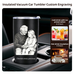 Personalized 20oz Tumbler with Engraved Picture & Text 20 Oz Stainless Steel Travel Tumbler Cup Mug Personalized Gifts for Father's Day Birthday Christmas Anniversary for Men Women Kids