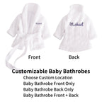 Personalized Baby Robe with Embroidery Name Custom Baby Bath Robe for Girls and Boys with Washcloth or Slippers Gift for Baby Showers Newborn Baby Gifts Birthday Gifts Baby Essentials(0-12 M)