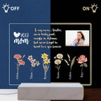 Personalized Photo Night Lights With Birth Flower Images