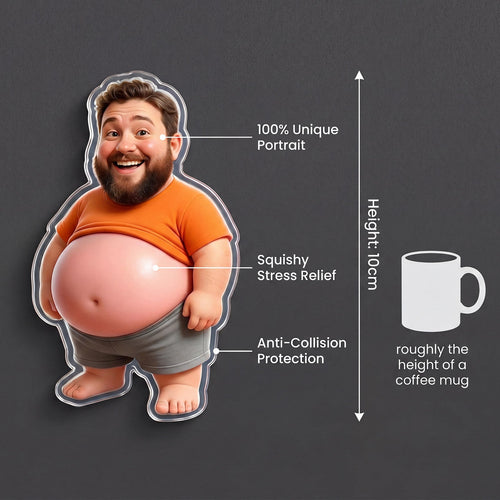 Custom 3D Belly Photo Fridge Magnet