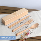 Personalized Natural Wooden Spoons and Forks Set, Wooden Cutlery Set