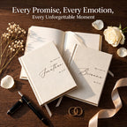 Linen Hardcover Wedding Vow Books Set