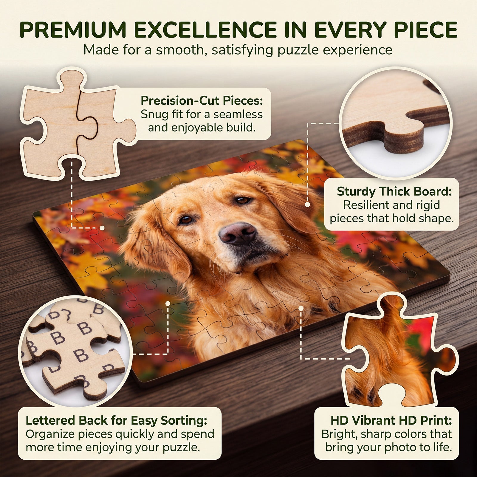 Personalized Photo Puzzle Custom Jigsaw Puzzle from Your Picture 35-1000 Pieces with Gift Box Birthday Gifts for Family Couples Friends Wedding Anniversary Graduation Xmas Gifts