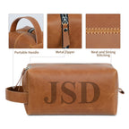 Personalized Men's Leather Toiletry Bag