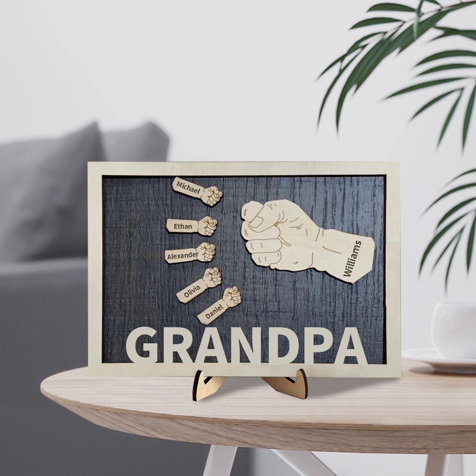 Personalized Dad Fists Wood Sign&nbsp