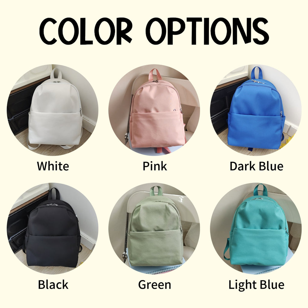 Personalized Backpack with Patches Custom Name Travel Bag Chenille Letter Patches Preppy Backpack Back to School Backpack Large Capacity Daycare Bag Birthday Gift Personalized Gift 10*5*13"