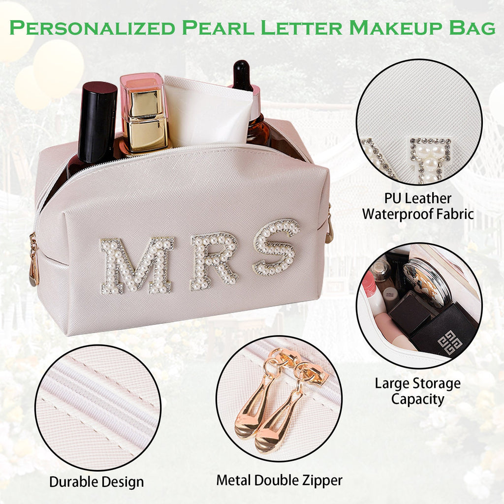 Pearl Letter Slipper Makeup Bag