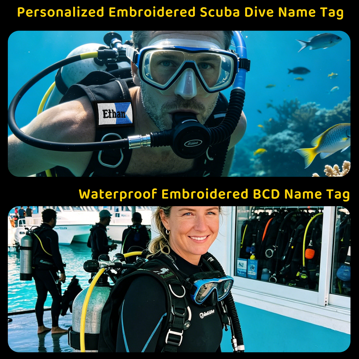 Personalized Dive Name Tag for BCD