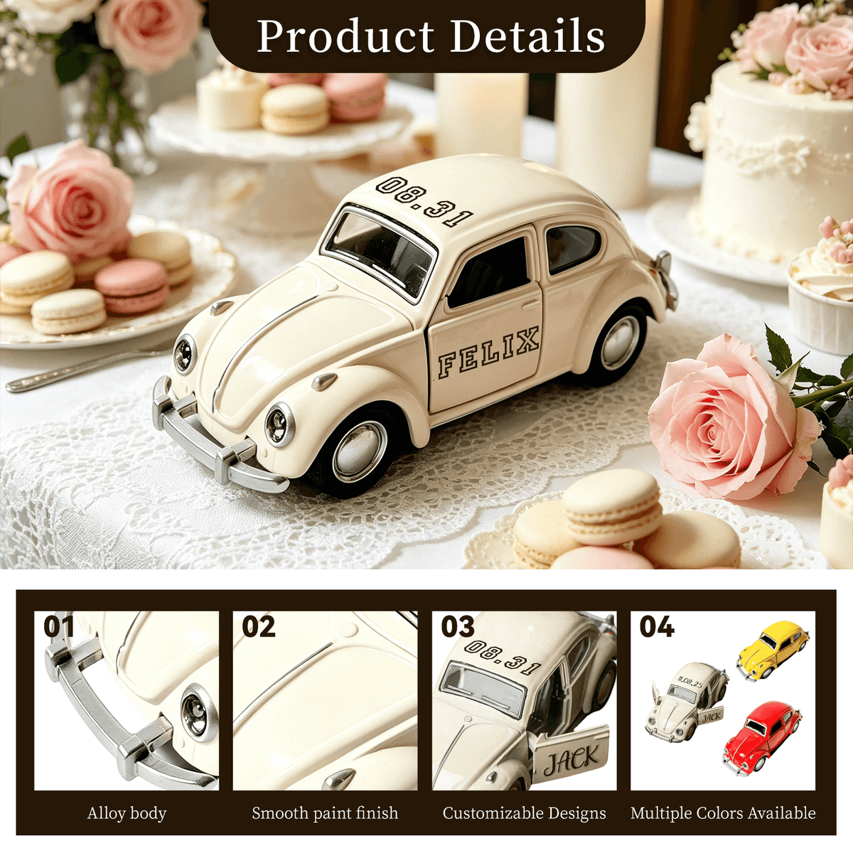 Personalized Mini Vintage Car Model