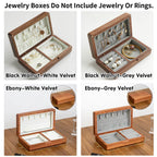 Personalized Wooden Jewelry Box Custom Women's Jewelry Box Gift Custom Travel Box Bridesmaid Jewelry Box With Velvet Jewelry Storage Box Creative Gift for Mom Wife Bride Bridesmaid Girlfriend